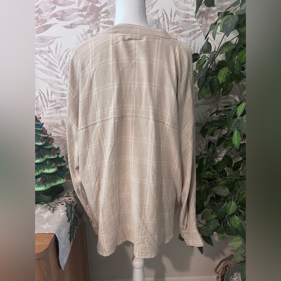 🆕 NWT Vince Shadow Plaid Long Sleeve Wool Blend Blouse Size XXL (MSRP $325) - Picture 7 of 12